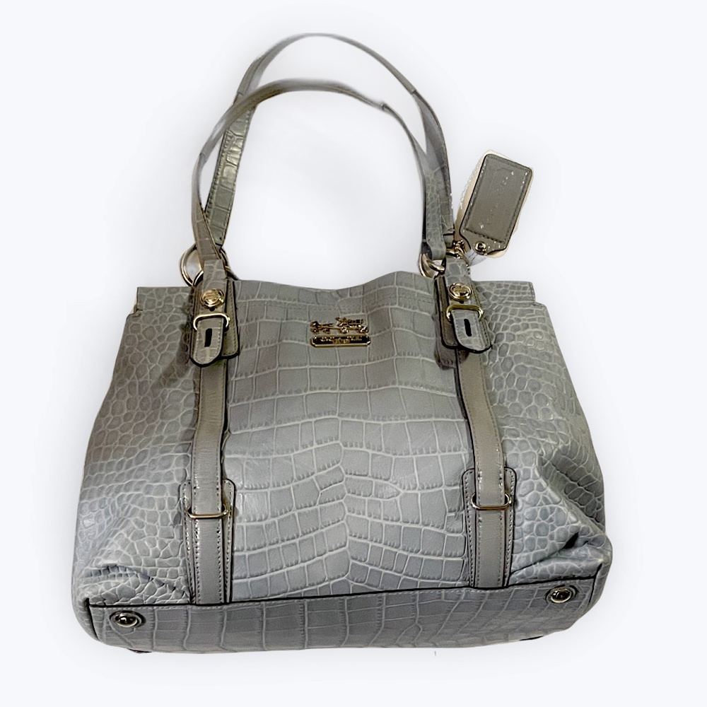 Coach handbag, gray light blue colored